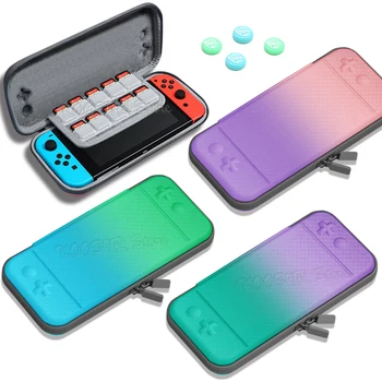 Нова градиент на цветна чанта за носене на Nintendo Switch, аксесоари за Nintendo Switch, устойчив на надраскване твърд защитен калъф, чанта