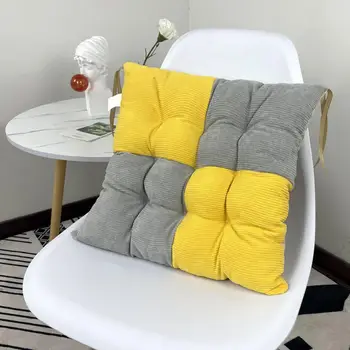 Възглавници шият дебели валяк с цветни блокчета квадратни възглавници на стола, мека сгъстено нескользящие за домашния офис, кухня, тераса, диван