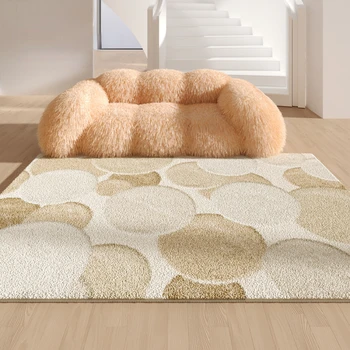 Френски крем стил, на голяма площ, удобен килим за хол, леки луксозни меки плюшени килими за спални, дебели моющийся домашен мат
