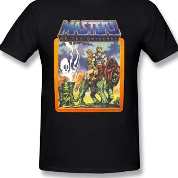 Тениски He Man Masters Of The Universe Battlecat И Teela, Графични Тениски, Мъжки Тениски с къс ръкав от чист памук, с кръгло деколте