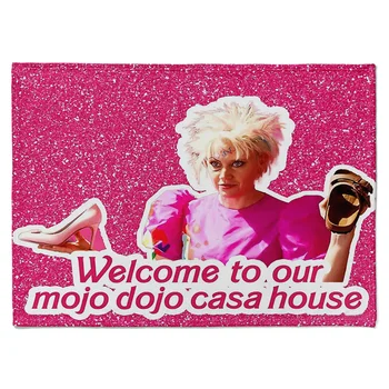 Aertemisi Добре дошли в нашата къща Mojo Доджо Casa Розово Одеяло за домашни любимци за малко Средно Голямо куче Котка Кученце, Коте Разтегателен диван Декор