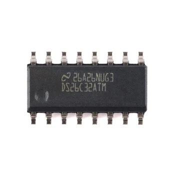 10 бр./лот DS26C32ATMX СОП-16 DS26C32ATM RS-422 Интерфейс чип CMOS Quad Line Diff Recvr Работна температура:- 40 C-+ 85 C