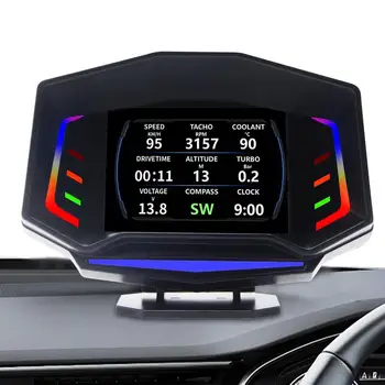 Цифров Скоростомер За кола Цифрови GPS за измерване на Скоростта С Двоен режим на OBD2/GPS Дигитален Авто HUD Централен Дисплей Двоен режим на OBD2/GPS