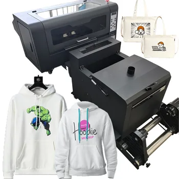Тениска с автоматична топлинна печатащата глава, Многоцветен градинска простор, Этикеточная печка, Тенис на набор от CMYK, Бял мастилено-струен Dtf принтер за директен печат