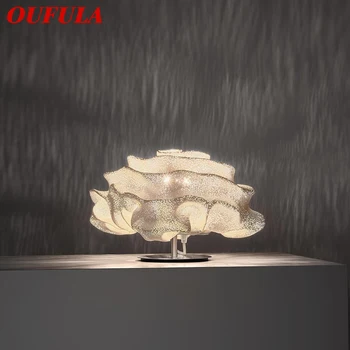 Настолна лампа OUFULA Nordic, Модни Модерна всекидневна, Спалня, Творчески цветя Лалета, led украса, настолна лампа