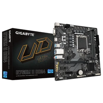 Новата дънна платка GIGABYTE B760M H DDR4 Intel LGA 1700 m-ATX, 2x десктоп дънна платка с 64 GB DDR4