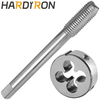 Hardiron M10 X 0,75 Метчик и матрицата Дясната, M10 x 0,75 метчик с машинна резба и кръгла матрицата