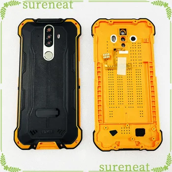 Черно/Оранжево/Зелено За DOOGEE S58 PRO Задния капак на отделението за батерията, калъф с кабел сензор за пръстови отпечатъци, здрава рамка за мобилни устройства