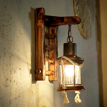 ретро стъклен монтиран на стената лампа, интериор за кухня, хубава лампа, монтиран на стената лампа с превръщането лост, водонепроницаемое осветление за легло в банята, с монтиран на стената лампа