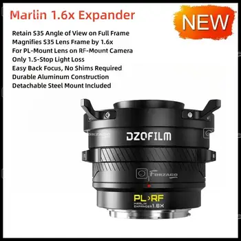 Удължител DZOFilm Marlin 1.6 x, за обектива PL към камерата с RF-стена за Leica L Sony E Canon RF ARRI PL ARRI LPL