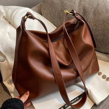 Ретро Дамска чанта с Голям капацитет, дамски чанти с цип, обикновена Големи чанти, Луксозни чанти през рамо, чанти-незабавни посланици