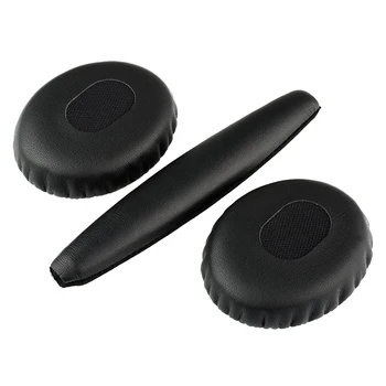 Двойка черни амбушюр с облегалката за глава за слушалки QC3 Quiet Comfort 3