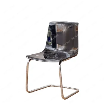 Акрилен стол прозрачен стол за хранене, пластмасова работен стол, табуретка за грим