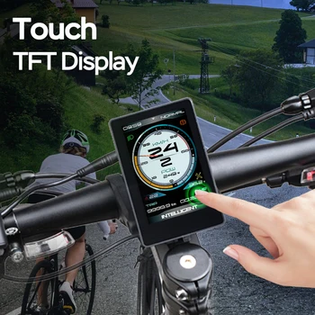 Електрически Велосипед UART LCD T1 чувствителен на Допир Дисплей Електрически измерване на Скоростта На Двигателя на Средна Главината Bafang 8FUN 36V 48V 52V 750W