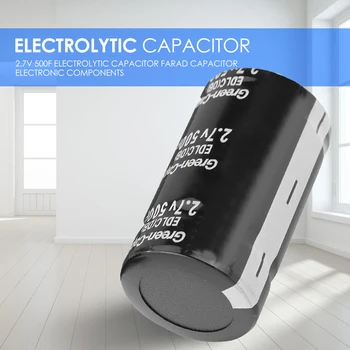 Електролитни кондензатори 2,7 В 500F, тънки метални кондензатори Фарад за автомобилни вериги, необходими приспособления за автомобилни вериги