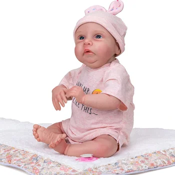 48 См Вече Готови Кукли Bebe Reborn Майли Ръчно изработени 3D Живопис Кожа с Видими Венами Новородено Мека Кукла Играчки за бебета