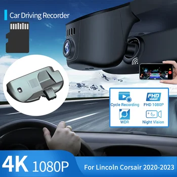 4K HD 1080P Wifi Дървар Автомобилна Камера за Нощно Виждане Секретарят на Шофиране Автоаксесоари за Lincoln Corsair 2020 2021 2022 2023 2024