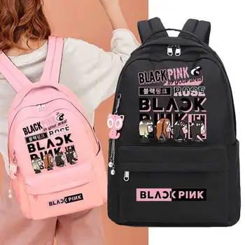 Корейската Kpop girl group Женска група idol раница Bp училище раница, чанта Туристическа чанта, розова чанта