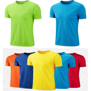 Мъжки дамски Бързосъхнеща спортна тениска с къс ръкав, Тениски за фитнес зала, тениска за фитнес тениска за бягане, Дишащи спортни дрехи за тийнейджъри