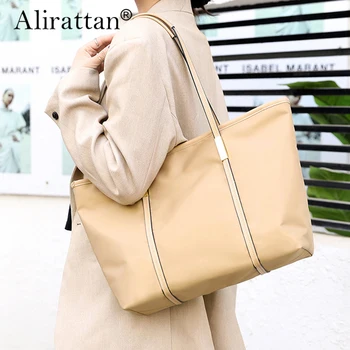 Дамска чанта Alirattan от висококачествен найлон, Дизайн 2023, Нова модерна чанта през рамо, проста ежедневна дамска чанта с голям капацитет