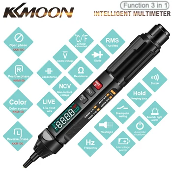 KKMOON100 Цифров Мултицет Автоматично Интелигентен Сензор на Дръжката-Тестер 6000 Броя безконтактно Измерване на Напрежение Multimetre Polimetro Tool
