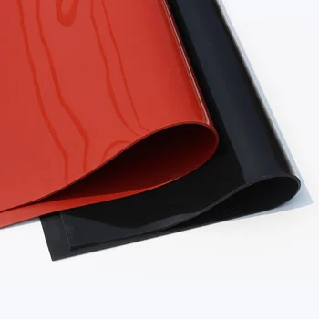 с плоча от силиконов каучук с дебелина от 1 мм до 4 мм, черен, червен, Прозрачен, термостойкая Силиконовата уплътнение, 500x500 mm