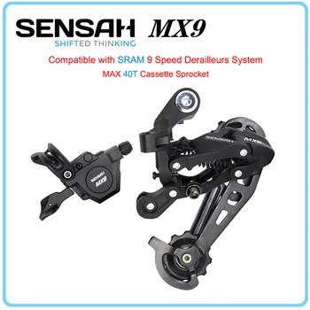 SENSAH MX9 1X9 Скоростни Ключове Група Комплект за Велосипед 9s 9v скоростния 9 Скоростни Ключа на задния превключвател, Съвместими С SRAM