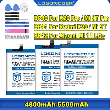 100% Оригинална батерия LOSONCOER BP40 За Xiaomi Redmi K20 Pro/Mi 9T Pro BP41 За Redmi K20/Mi 9T BP42 За Xiaomi Mi 11 Lite