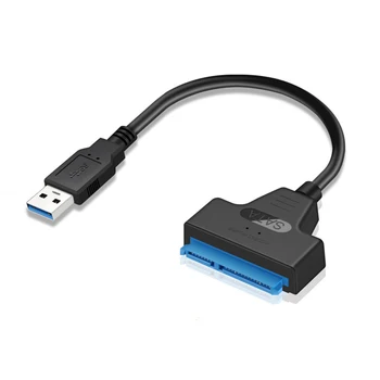 USB 3.0 за SATA7 + 15pin Кабел за твърд диск Конвертор 2,5-Инчов SSD Твърд диск
