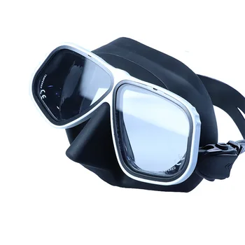 Маска за късогледство в рамка от сплав, маски за свободното гмуркане, могат да бъдат оборудвани с очила, маска за гмуркане обем 65 куб. см, влажна шнорхел за подводно плуване