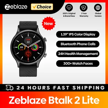 Смарт часовници Zeblaze Btalk 2 Lite с голям 1,39-инчов HD-дисплей Bluetooth за телефонни обаждания 24 часа в денонощието, 100 + режими на тренировки за мъже и жени