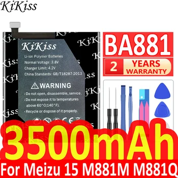 KiKiss BA881 BA 881 3500 mah Нова Батерия За телефона Meizu 15 M881H/M881Q Високо Качество + номер за проследяване
