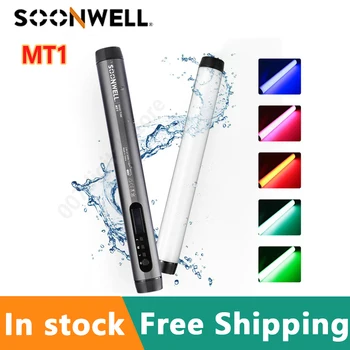 Soonwell MT1 LED RGB с меко осветление, водоустойчиви тръба с управлението на приложение за Android, Преносима писалка за фотография
