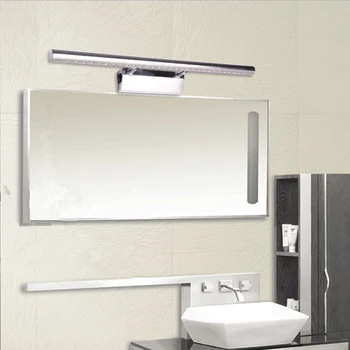 Стенен лампа от неръждаема стомана, Огледало в банята с led подсветка, Топло/ бяла светлина, осветителни Тела за тоалетна масичка, Домашен Декоративен стенен тела-аплици