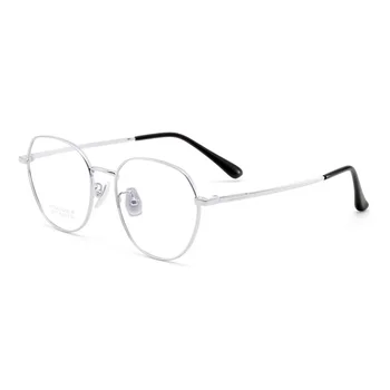 50 мм Ультралегкие Висококачествени Очила от чист титан, Мъжки Ретро Кръгли декоративни Оптични очила в рамки по лекарско предписание, женски 78517