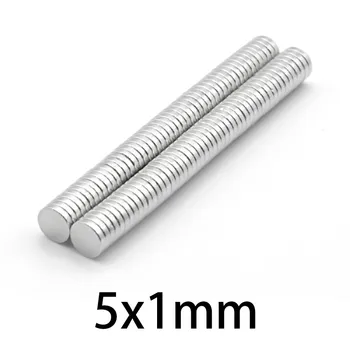 50шт 5x1 Мини Малки Кръгли Магнити от 5 мм x мм мм Неодимовый Магнит силен 5x1 мм Постоянни Магнити NdFeB Диск 5*1 мм електромагнетизма