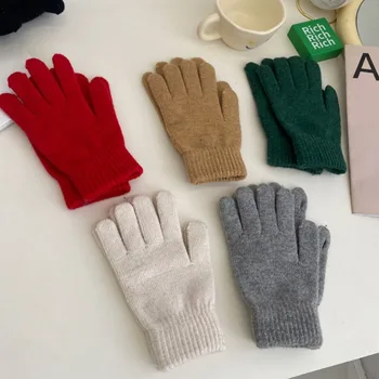 Зимна колоездене, водене жив топлина, прости ветроупорен ръкавици с два пръста, дамски ръкавици със сензорен екран, дебели ръкавици