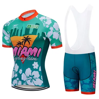 Нов Отбор MIAMI Cycling Bib Set МТБ Pro Потници Велосипедна Облекло Ropa Ciclismo Пътна Велосипедна Дрехи Мъжки Кратък Костюм Maillot Culotte
