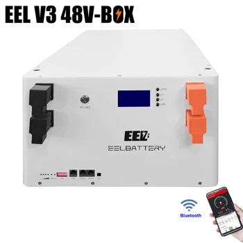 EEL 48V Battery Box V3 Калъф за САМ Слънчеви Батерии LiFePO4 230Ah 280Ah Клетки Къмпинг Power Bank Сървър-Часова рецепция с Bluetooth 16S 200A BMS