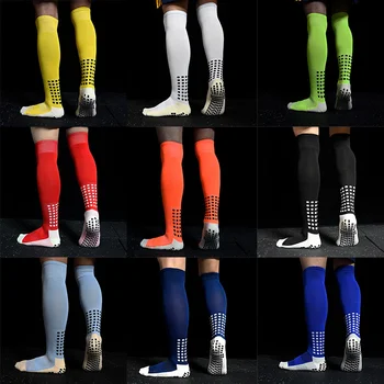 Нескользящие футболни Дълги чорапи, нескользящие футболни чорапи до коляното, Спортни чорапи за колоездене