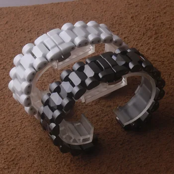 Висококачествен керамичен каишка За часа, Специални принадлежности за часовници с диаманти 19 мм издатина 10 мм Въжета за часовници Гривна Полирани модни въжета
