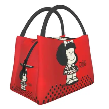 Mafalda A Contestataria Сменяеми Обяд-апарати Quino Комикси Манга Cooler Термосумка за обяд от хранително-вкусовата изолация Pinic Container