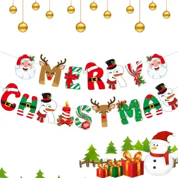 Банери за Коледно парти, Комплекти за камина с Дядо Коледа и Северните Елени, Коледни аксесоари за детска стая за партита