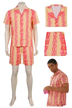 Кен Cosplay Фантазия, риза с цветен модел, Панталони, костюми, Маскировка от филма 