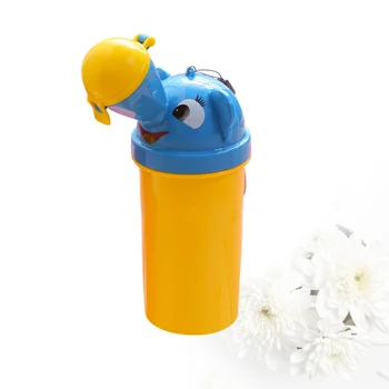 1 бр., преносим бутилка за спешна помощ, мобилен тоалетна, предназначен за пътуване на деца (син фигура за момчета) Пластмаса