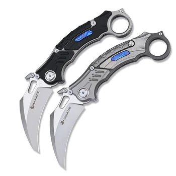 Сгъваем нож Maxace Raptor CS CPM-MAGNACUT Blade TC4 С титанов дръжка, Туризъм, Лов, Риболов в открито, Кухненски инструменти за оцеляване EDC