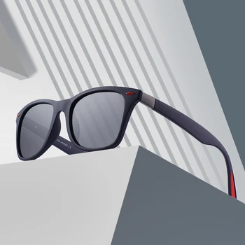 ДИЗАЙН на Мъжки Класически Дамски Поляризирани Слънчеви очила с нитове в Ретро стил, По-Лек Дизайн, Квадратни Рамки, 100% Защита от uv S8508