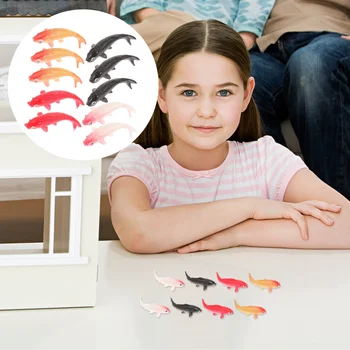10 бр. детски Играчки за куклена къща, океанските животни, имитация на риба, миниатюрен декор, Детски ролеви украса, пластмаса