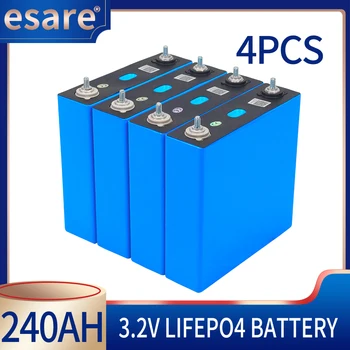 Нов 3.2 В 4шт 240ah Lifepo4, Литиево-желязо-фосфатный батерия САМ 12v 24v 36v 48v Клас A Слънчеви Батерии Опаковка Без данък