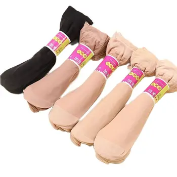 10 Чифта Модерни Висококачествени ултра-тънки от женските Чорапи, Кадифе, Коприна Пролетно-летни Чорапи Дишащи Меки Чорапи с Черен Цвят на Кожата, Къси Чорапи